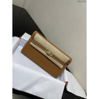 Hermes女包 愛馬仕Kelly woc小挎包 金棕色epsom皮凱麗斜挎包  tdh2358