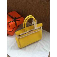 愛馬仕HERMES Birkin 鉑金包 黃色 進口小牛皮 金銀扣 皮質細膩柔軟 時尚女手提包  tdher1137
