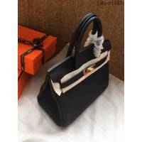 愛馬仕HERMES Birkin 鉑金包 黑色 進口小牛皮 金銀扣 皮質細膩柔軟 時尚女手提包  tdher1143