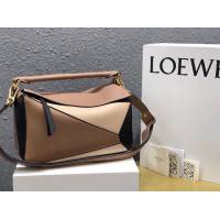 LOEWE經典爆款包包 羅意威Puzzle幾何中號拼接手提斜挎包 10171  tcl1040
