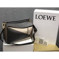 LOEWE包包 羅意威Puzzle中號卡其拼手提斜挎包 10171  tcl1067