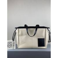 LOEWE包包 羅意威大號cushion tote白布包 羅意威綁繩式托特包 3054  tcl1428