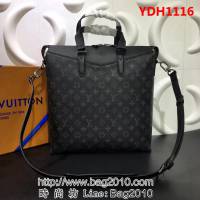 路易威登LV頂級原單M40567 TOTE EXPLORER 手提包 Eclipse Monogram帆布 YDH1116