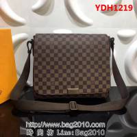 路易威登LV頂級原單 N41212 DISTRICT中號斜挎包Monogram Macassar帆布 YDH1219