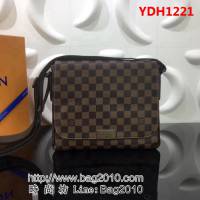 路易威登LV頂級原單N41213DISTRICT小號男士斜跨包 奢華的 Damier Ebène帆布面料 YDH1221