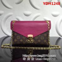 路易威登LV頂級原單PALLAS CHAIN單肩斜挎金色鏈條包M41201 YDH1248