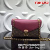 路易威登LV頂級原單PALLAS CHAIN單肩斜挎金色鏈條包M41201 YDH1250