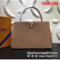 路易威登LV頂級原單 M48869 裸粉Capucines 大號手袋肩背斜跨包 YDH1288