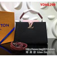 路易威登LV頂級原單 M48864 黑配粉 Capucines BB 手袋 YDH1299