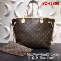 路易威登LV頂級原單M40995老花配杏裏 Neverfull 經典手袋 YDH1309