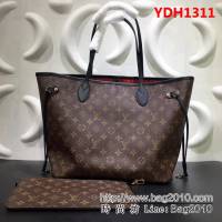 路易威登LV頂級原單M40995老花配黑邊 Neverfull 經典手袋 YDH1311