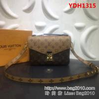 路易威登LV頂級原單2018新款M41465黃花 Pochette Metis斜跨包 YDH1315