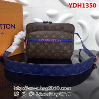 路易威登LV頂級原單 M43843 2018新款Messenger小號肩背斜跨郵差包 LV塗層帆布 YDH1350