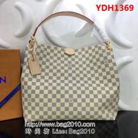 路易威登LV頂級原單 M43703 原廠monogram帆布白格購物包 YDH1369