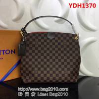 路易威登LV頂級原單 M43701 啡格配紅裏 購物包 YDH1370