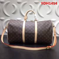 路易威登LV頂級原單 KEEPALL 旅行袋 M41418 黑格皮旅行袋枕頭包 YDH1414