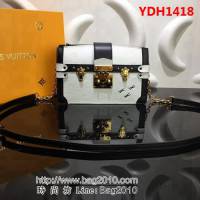 路易威登LV頂級原單M53052白色, 2018早秋系列新款 Malletage印花女挎包 YDH1418