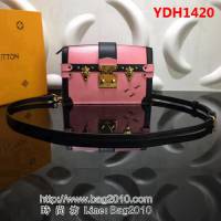 路易威登LV頂級原單M53052粉色 2018早秋系列新款Malletage印花女挎包 YDH1420