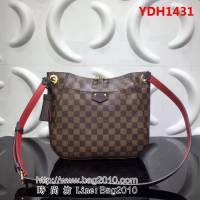 路易威登LV頂級原單棋盤格單肩包 正品複製原單SOUTH BANK BESACE N42230 YDH1431