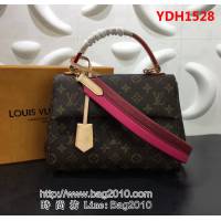路易威登LV頂級原單M42738玫紅Cluny商務手袋可手提斜跨 YDH1528