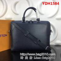 路易威登LV頂級原單M51690午夜藍 Oliver BRIEFCASE 公事包 暗黑色Epi牛皮飾邊 YDH1584