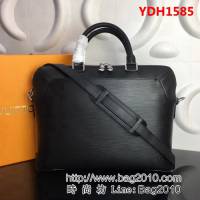 路易威登LV頂級原單M51689 Oliver BRIEFCASE 公事包 暗黑色Epi牛皮 牛皮飾邊 YDH1585