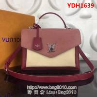 路易威登LV頂級原單M54849玫瑰紅色 MYLOCKME 手提肩背斜跨多功能包 YDH1639