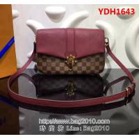 路易威登LV頂級原單Wight手袋 N44243紫紅色時尚休閒斜跨包 YDH1643