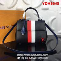 路易威登LV頂級原單 M41312黑色紅白條Cluny BB手提斜跨手袋 YDH1648