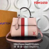 路易威登LV頂級原單 M41312粉色紅白條Cluny BB手提斜跨手袋 YDH1650