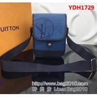 路易威登LV頂級原單M53495藍色 MESSENGER 小號郵差包 Epi牛皮 YDH1729