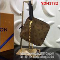 路易威登LV頂級貨高仿LVM43589 2018新款Square 金色鏈條骰子包 YDH1732