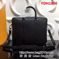 路易威登LV頂級原單 N41478 荔枝紋 Taurillon小牛皮Porte-Documents Voyage小號公事包 YDH1800