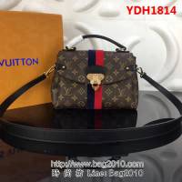 路易威登LV頂級原單M43779單手柄Georges BB藍簇絨條紋包 YDH1814