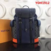 路易威登LV頂級原單M41376藍 CHRISTOPHER 小號雙肩包 YDH1912