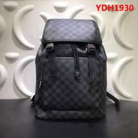 路易威登LV頂級原單CHRISTOPHER m43422黑格登山包銀色黃銅裝飾 YDH1930