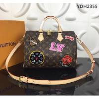 路易威登LV 頂級原單 官網限定款 Speedy 30手袋 都市包袋 可手提斜挎 多款印花與刺繡貼飾 M43989  YDH2355