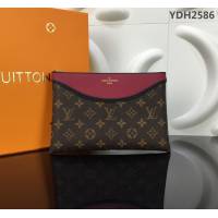 路易威登LV M63936酒紅 頂級原單 Pochette Tuileries手袋 Monogram帆布搭配小牛皮 可作公事包 亦可作手拿包  YDH2586