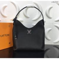 路易威登LV女包 頂級原單 M44331 柔軟小牛皮包 Lockme Hobo手袋 銀色LV旋扣 可手提 肘挎 肩背  ydh2598
