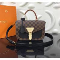 路易威登LV女包 頂級原單 Crossbody手袋 磁扣翻蓋手提包 Damier Ebene 塗層帆布 細粒面皮革 可肩背 斜挎  ydh2657