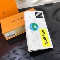 LV錢包 M67823白花 頂級原單 路易威登男錢包 Brazza錢夾  ydh2817