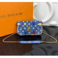 LV女包 M67531 頂級原單 路易威登牛仔系列 New Wave鏈條包 LV斜跨鏈條女包  ydh2872