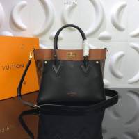 路易威登女包 M53823 頂級原單 On My Side手袋 優雅拼接 細粒面小牛皮與經典Monogram帆布 LV女手提袋 LV女肩背包  ydh2912