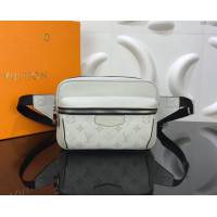 LV腰包 M30247 白色限量版 路易威登Outdoor腰包 LV男胸包 LVTaïga皮革男腰包  ydh2971