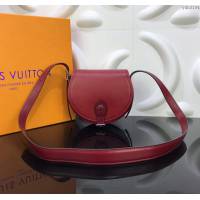 LV女包 M55506 路易威登酒紅色牛皮TAMBOURIN 手袋 LV斜挎小包 LV單肩女包  ydh3104