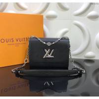 LV包 LV女包 經典Twist手袋 黑色粒面Epi皮革 LV翻蓋鏈條包 LV斜挎女包  ydh3151