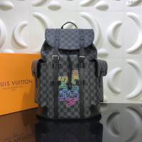 LV包 LV雙肩包 N41379 字母絲印 功能多樣 Christopher小號雙肩包 LV男士後背包  ydh3167