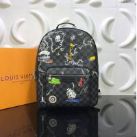 LV包 LV雙肩包 N41473塗鴉絲印 Josh雙肩包 Damier格紋帆布 LV男士棋盤格背包  ydh3202