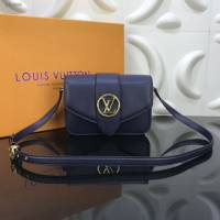 LV包包 LV新款女包 Pont9手袋 LV深藍色牛皮單肩斜挎女包  ydh3688