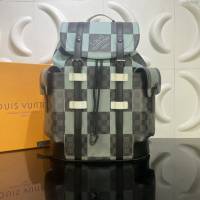 lv新款包包 路易威登Christopher 雙肩包 棋盤格紋 lv後背包  ydh3939